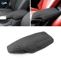 suede leather white line armrest cover for bmw 3 series f30 2013 2014 2015 2016 2017 2018 center console lid armrest box trim