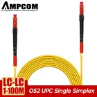 AMPCOM LC волоконный патч-кабель Simplex 9125 LCUPC к LCUPC Одномодовый Перемычка патч-корд lclc SMF