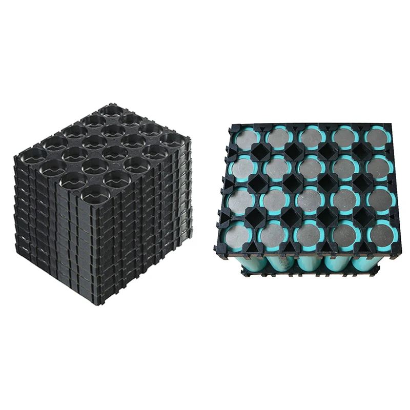 

4x5 черный элемент батареи 18650 разделительные кронштейны радиатор пластиковый корпус кронштейн