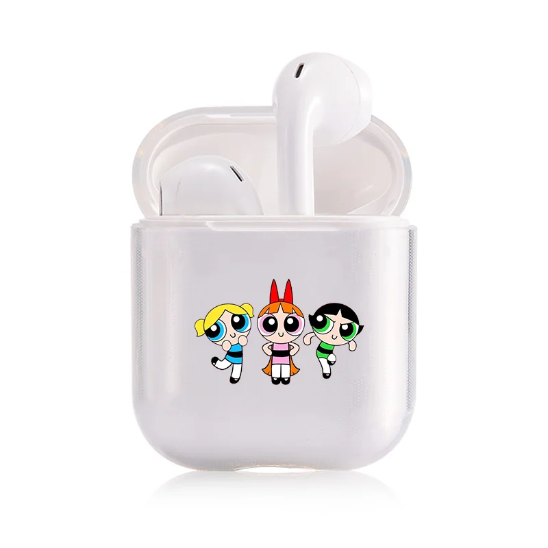 Чехлы для наушников для Apple Airpods 1/2, силиконовый защитный чехол, аксессуары, милый цветок, Powerpuff, полицейский шлем для девочек - Цвет: I301722