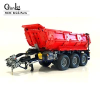 new technology building block bricks 42054 tractor fit for trailer moc 8830 self dumping trailer assembly toy boy birthday gift