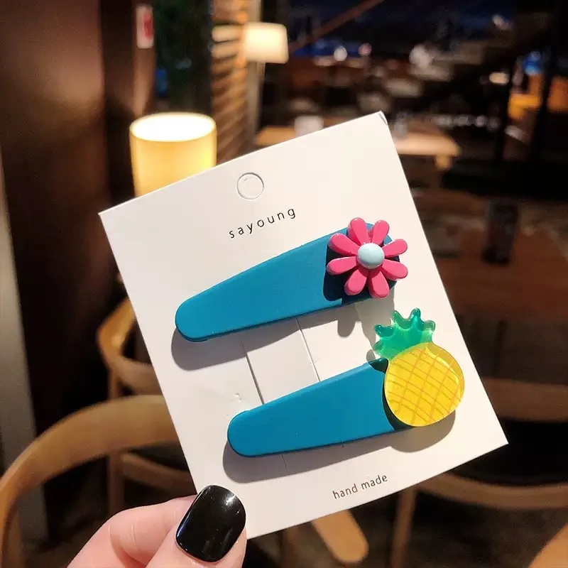 2 шт./компл. Детские с рисунком фруктов для девочек принцессы блестками блестящие