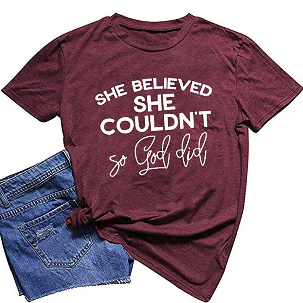 

Women Letters Tee T-Shirt Tunic Tops Camiseta Mujer Printing Short Sleeve O-Neck Female T-shirt Poleras Mujer De Moda 2019