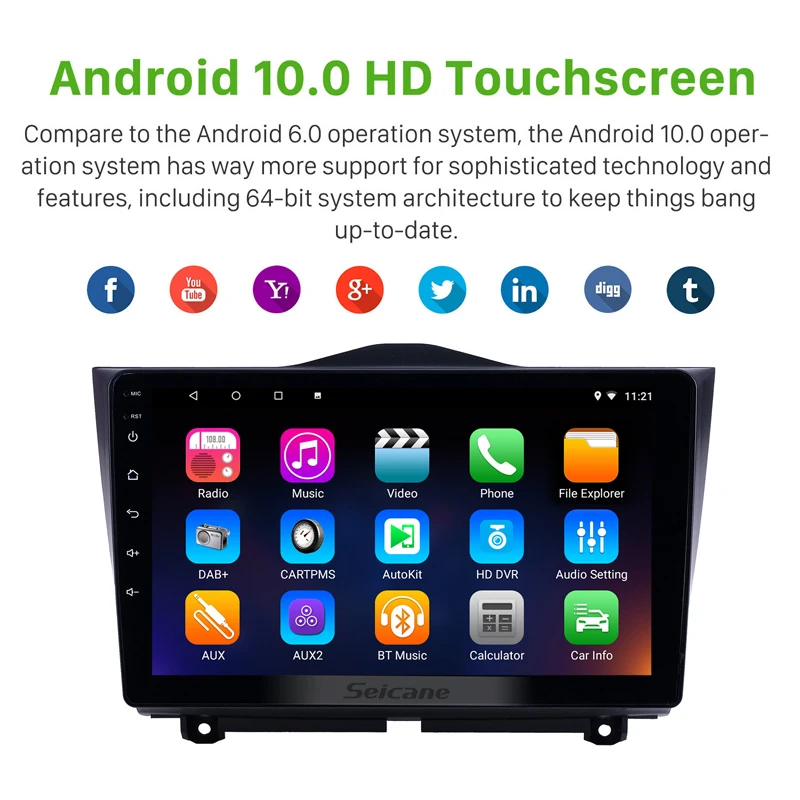 Автомагнитола Seicane для LADA ВАЗ мультимедийный видеоплеер на Android 12 с 9 "экраном 2
