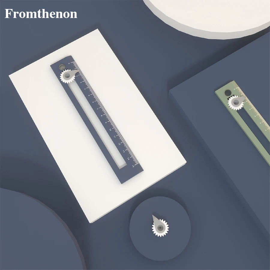 

Fromthenon Circle line Ruler Portable Multifunctional Ruler Planner Tool Student Compass Ruler Student Ruler School Stationery
