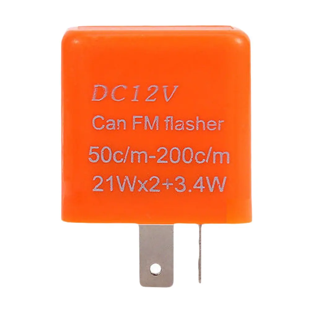 

Universal Adjustable Frequency Square Flashing Led Flasher Motorcycle Led Lights Turn Signal Indicator 12V Flash Relay