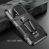 for xiaomi poco x3 nfc case hard pc armor shockproof with stand protect back cover case for xiaomi mi 10t pro mi10t lite shell