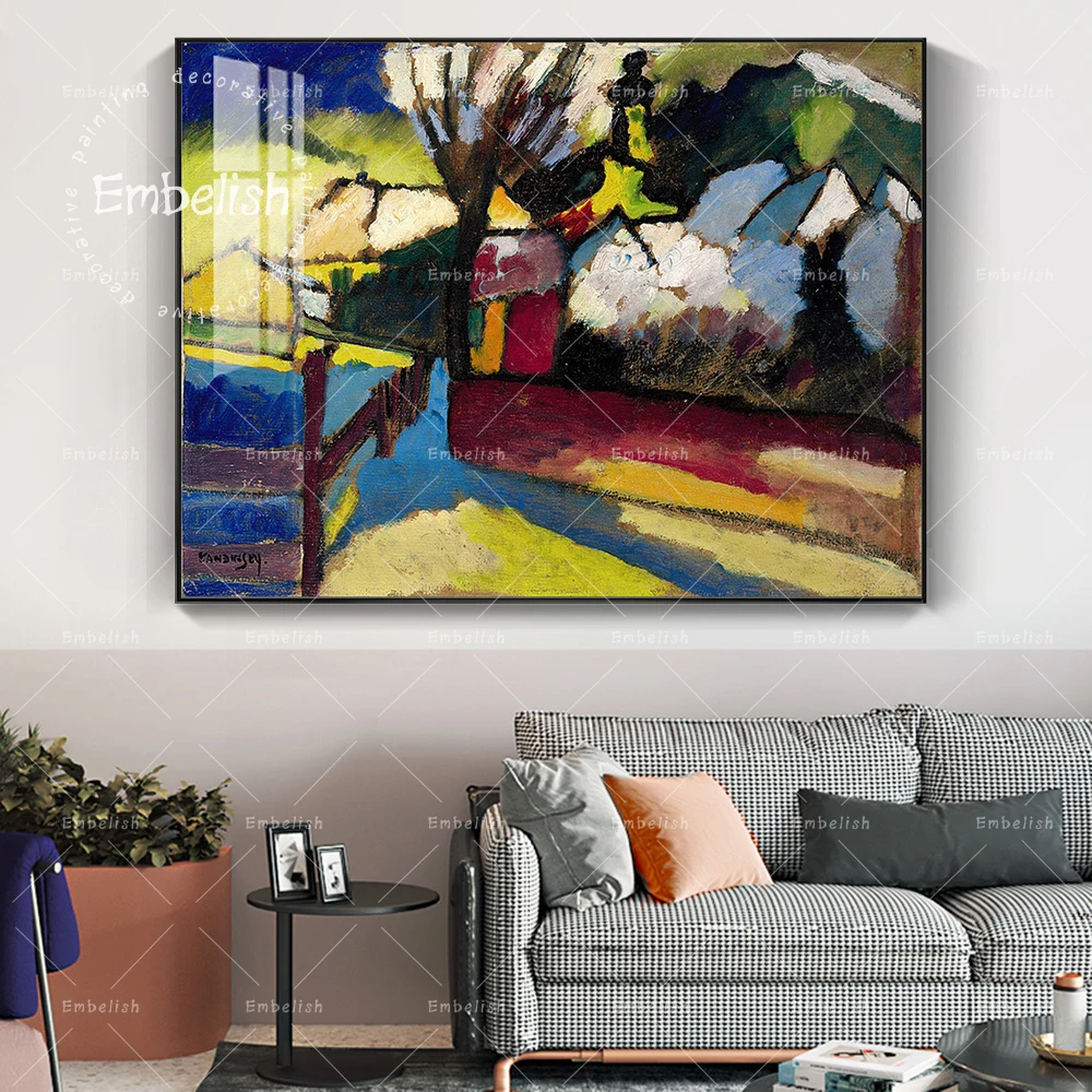

Embelish Impressionism Abstract landscape Pictures By Wassily Kandinsky For Living Room HD Canvas Oil Painting Home Decor Poster