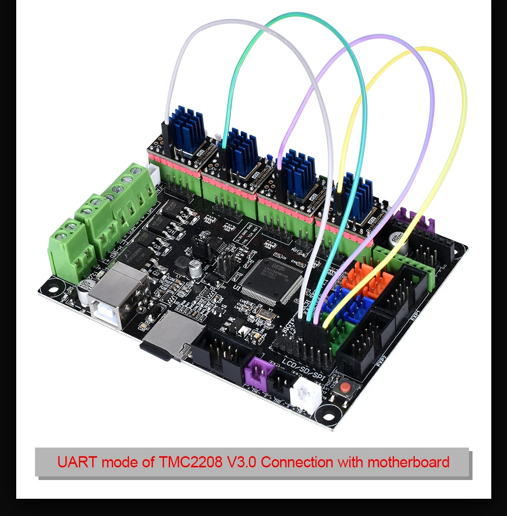 bigtreetech tmc2208 v3.0 3d printer stepper driver stepping motor module stepstick TMC 2208 engine parts for SKR V1.3 5pcs/pack |