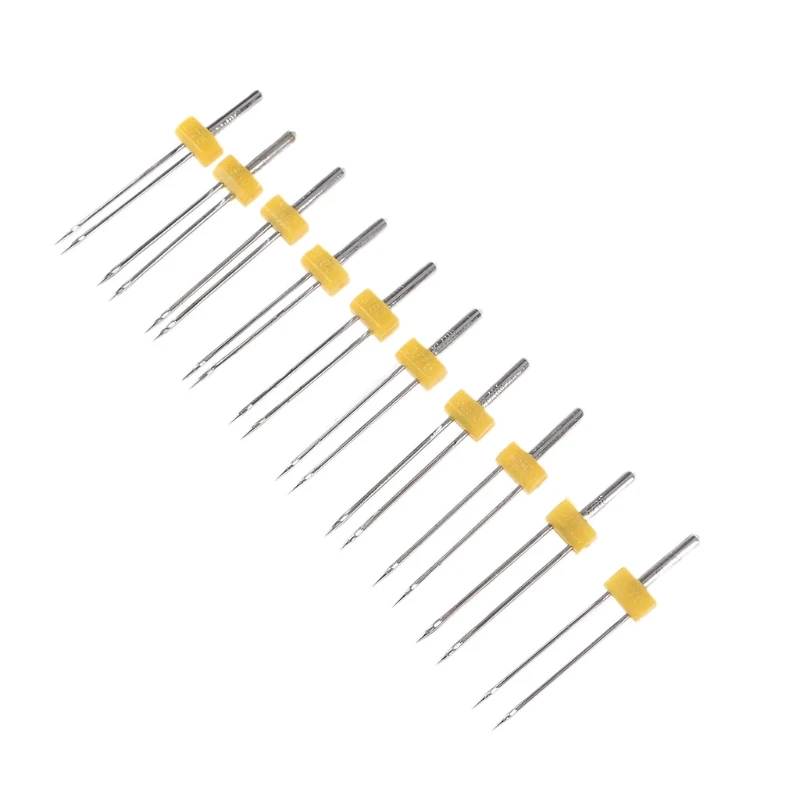 

10 Sizes Double Twin Needles, Mixed Sewing Machine Needles for Multifunctional Household Sewing Machine P15F