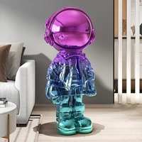 home decor large floor decoration in astronaut living room gradient electroplating process figurines for interior ornament