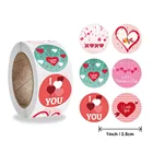 Изысканные круглые наклейки I Love You 50-500 шт. для Дня Святого Валентина, свадьбы, помолвки, влюбленных, романтические подарки, декоративные герметичные этикетки