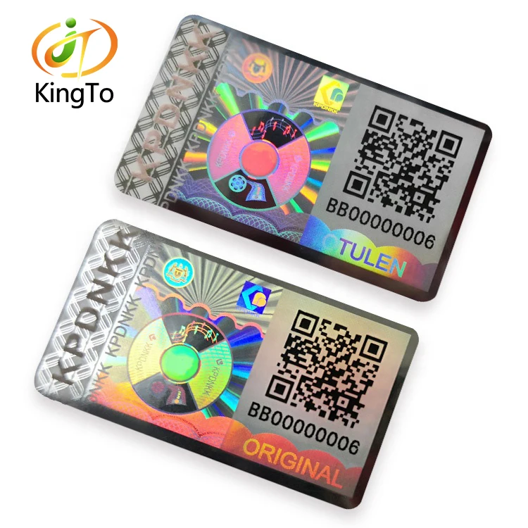 3D пользовательский QR код серийный номер голографическая наклейка
