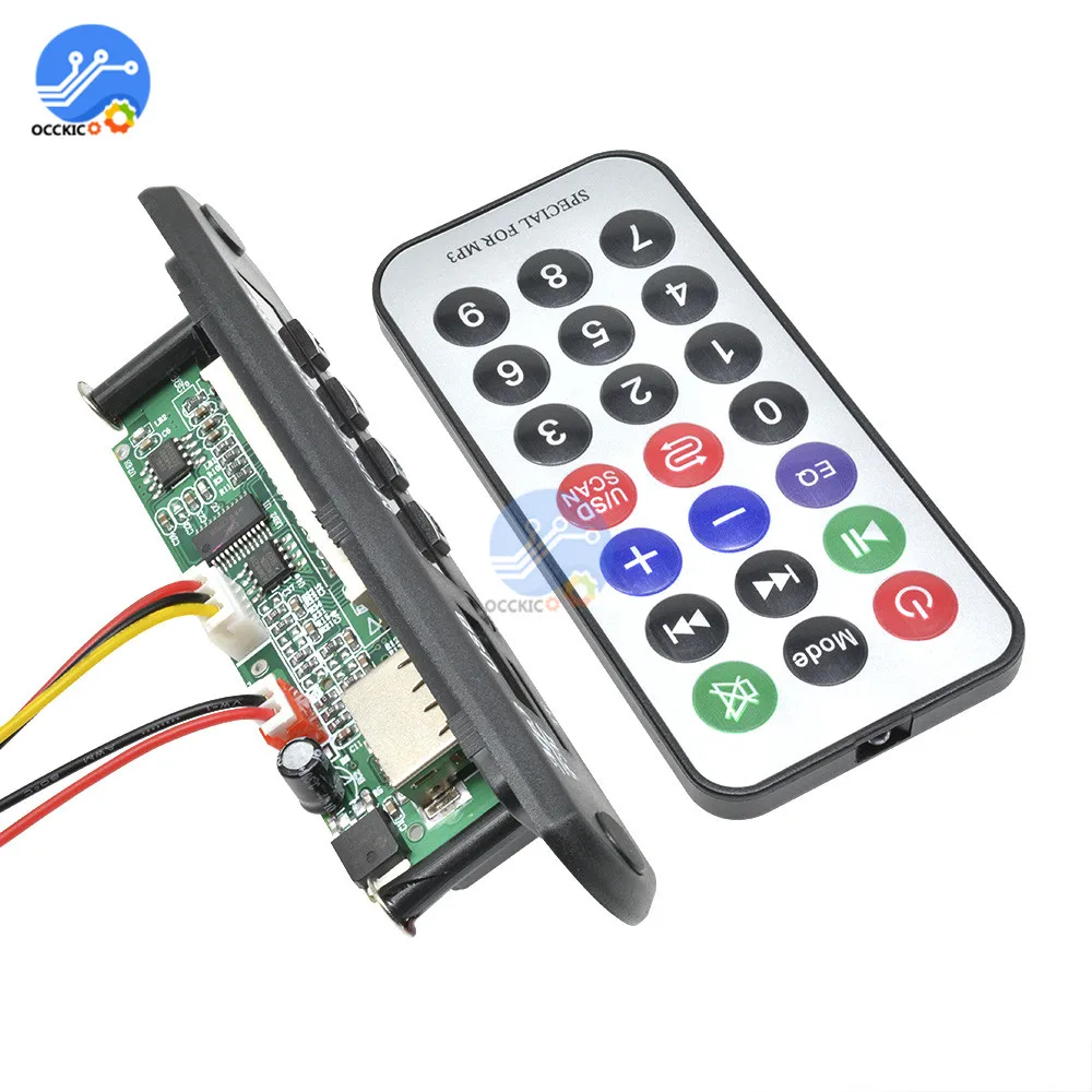 MP3 декодер доска Аудио USB динамик, fm-радио для автомобиля плеер декодер экрана