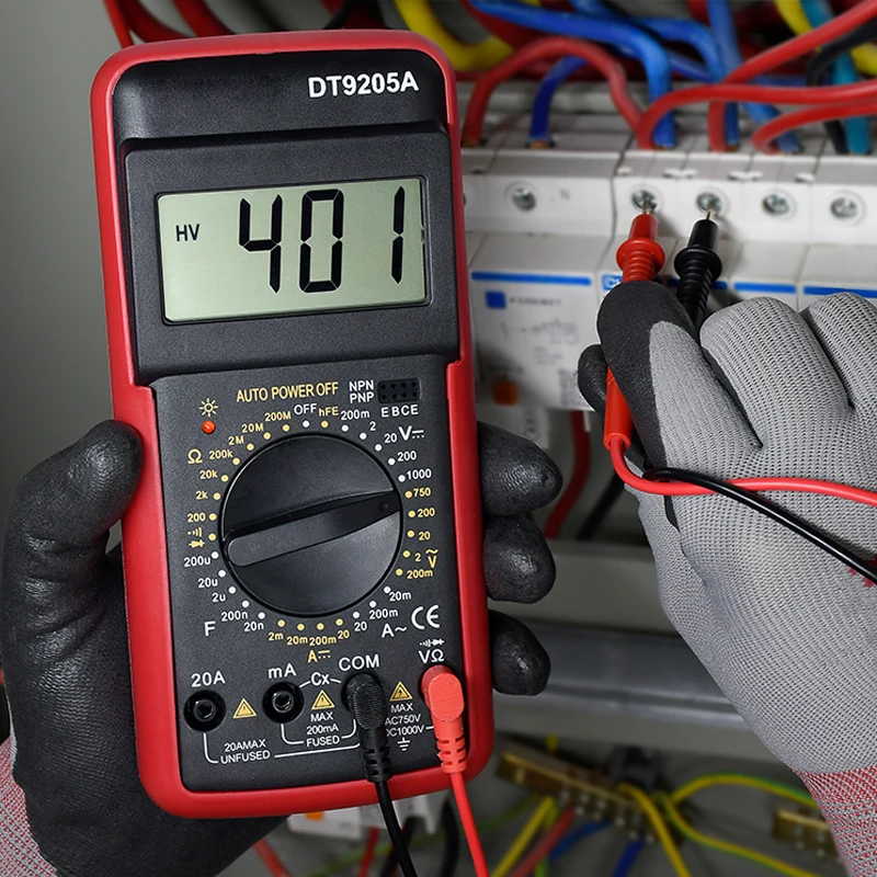 DT9205A Профессиональный цифровой мультиметр тестер ручной диапазон Напряжение