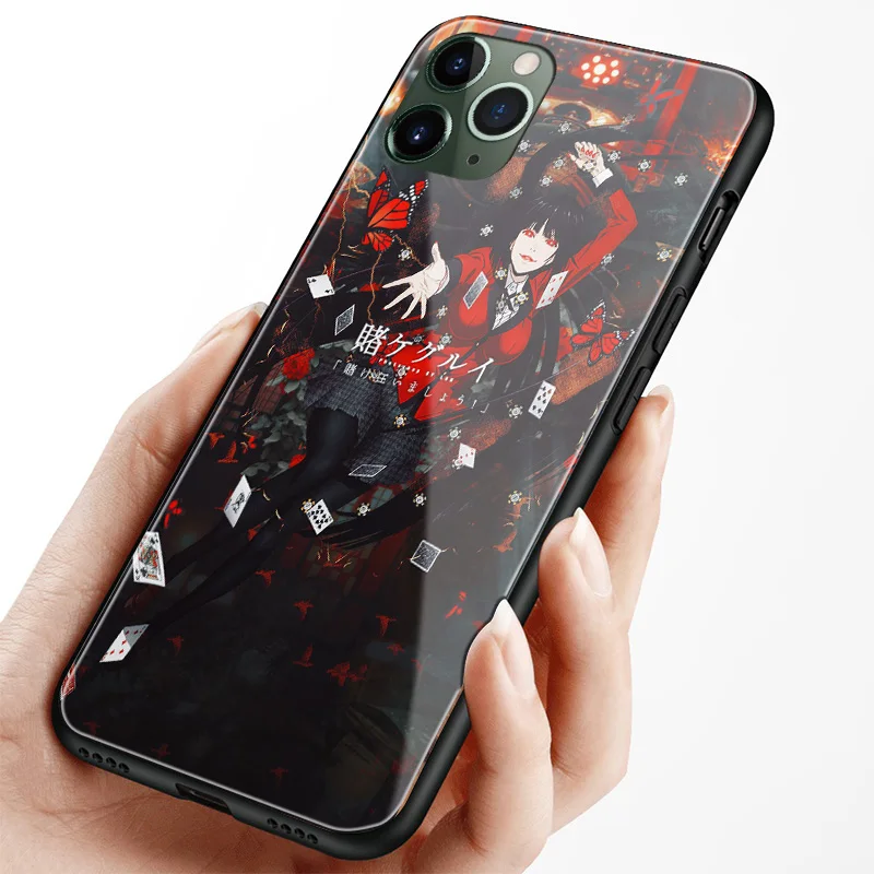 jabami yumeko cover for iphone se 6s 7 8 x xr xs 11 pro max samsung s note 10 20 plus glass phone case shell free global shipping