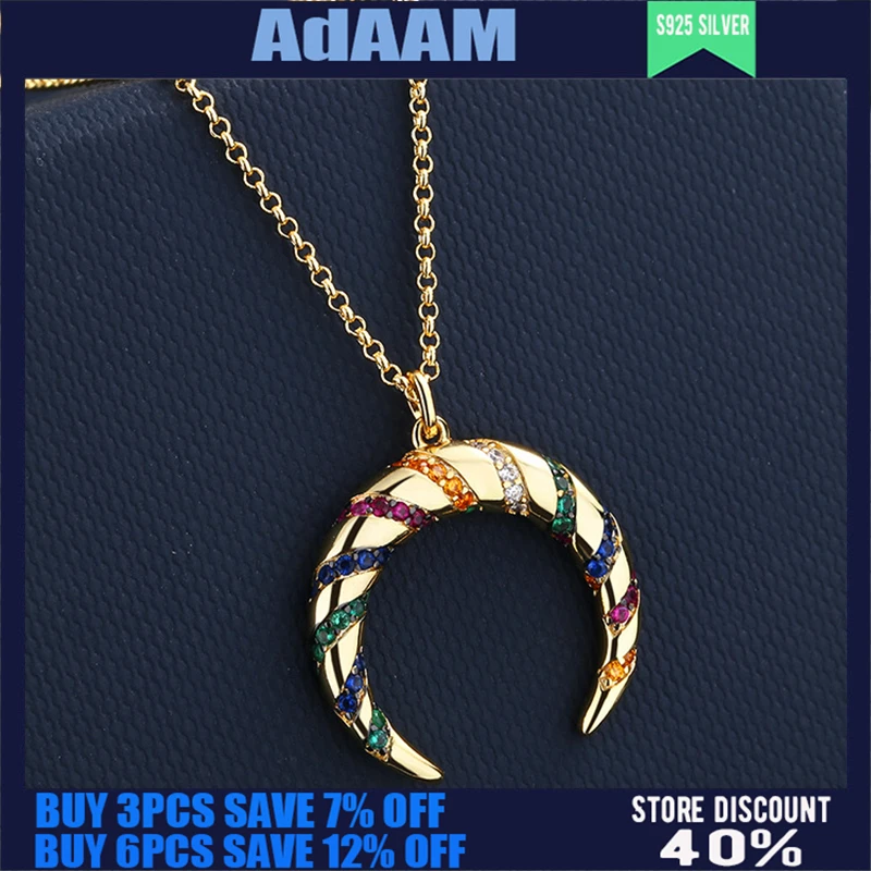 

S925 Sterling Silver Classic Tribal Necklace Female Fashion Colorful Golden Yellow Simple Clavicle Chain Luxury Banquet Jewelry