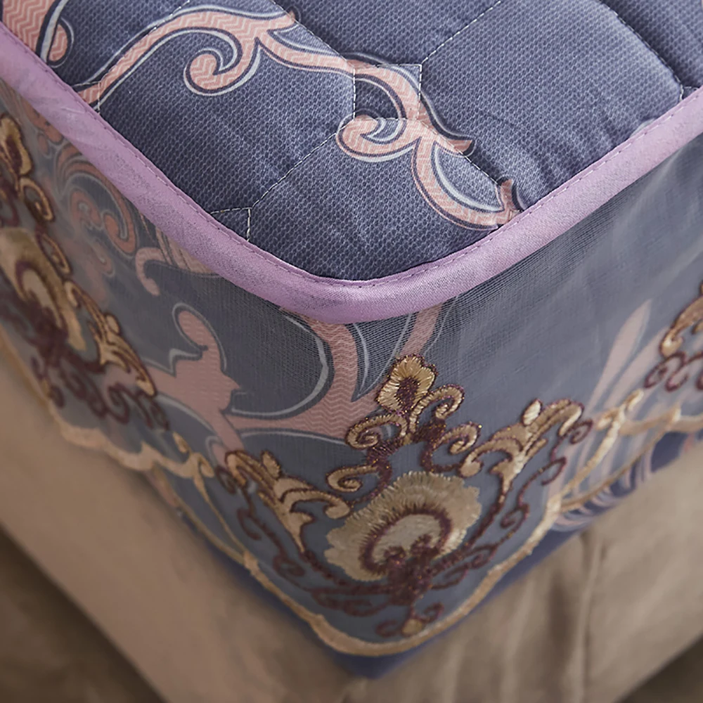 

Polyster Fibre Fixed Bedspread Mattress CoverFitted Sheet Singleton Antislip Dustproof Protect Bedding Solid And Durable