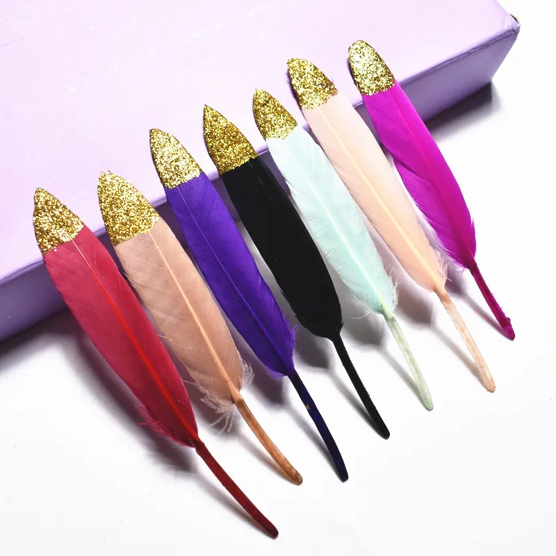20 шт./лот окрашенные перья утки гусиные для рукоделия 10 15 см/4 6 дюймов перо фазана