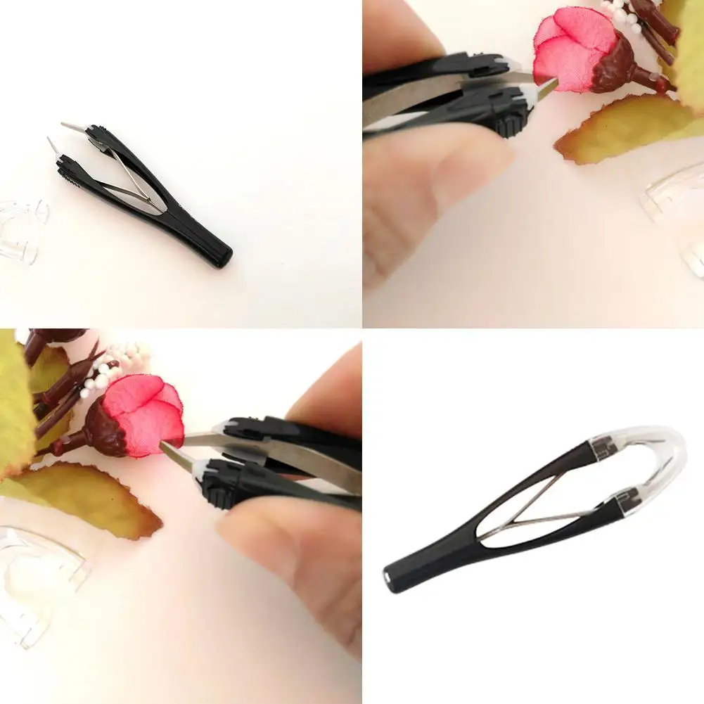 

Eyebrow Tweezers Automatically Retractable Slant Tip Makeup Removal Trimmer Face Tool Clip Hair Eyebrow Eyelash F0F2
