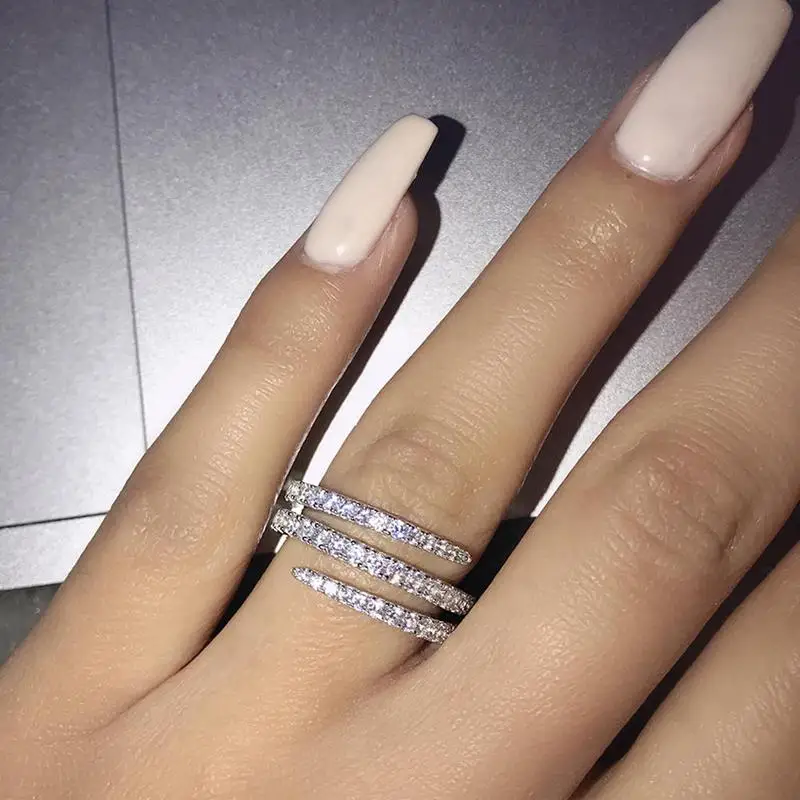 Женские Кольца Новые Модные Простые стразы кольцо высокого качества из сплава