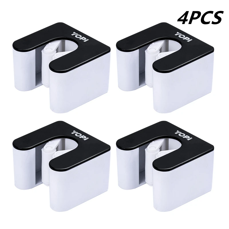 

4Pcs Self-adhesive Multi-Function Hooks Wall Mounted Mop Organizer Holder Rack Brush Hanger Hook Kitchen Bathroom Strong Hooks