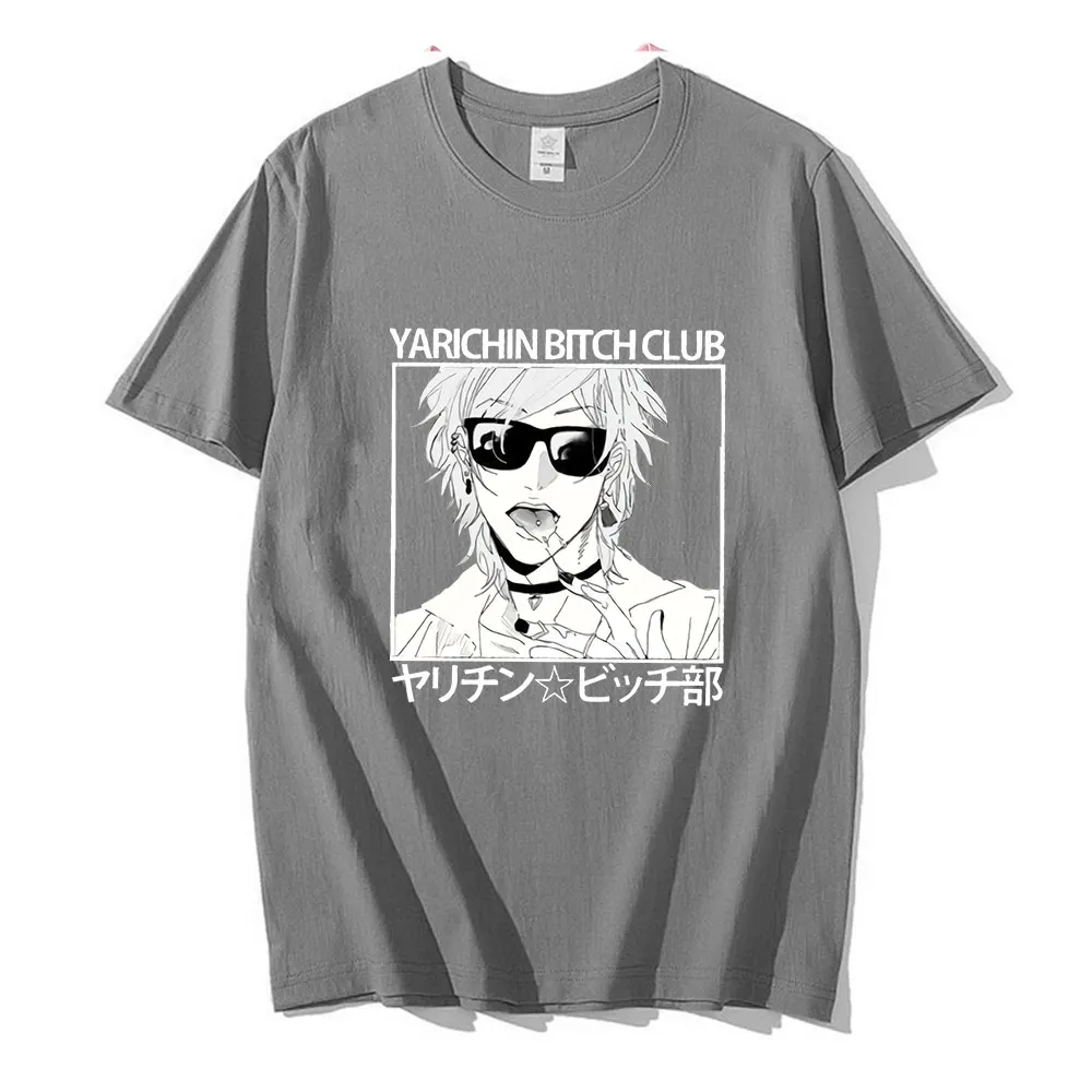 

Yarichin B Club Manga T-shirt Women Men Streetwear Casual 2021 Vintage T Shirt Aesthetic Vintage Couples Tee Shirt Oversize