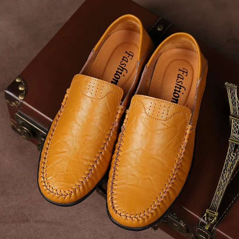 2019 Sale Breathable Loafers Non-slip Men Casual Shoes Lightweight Driving Leather DKRUCAK Mocassin Homme Buty Meskie | Обувь
