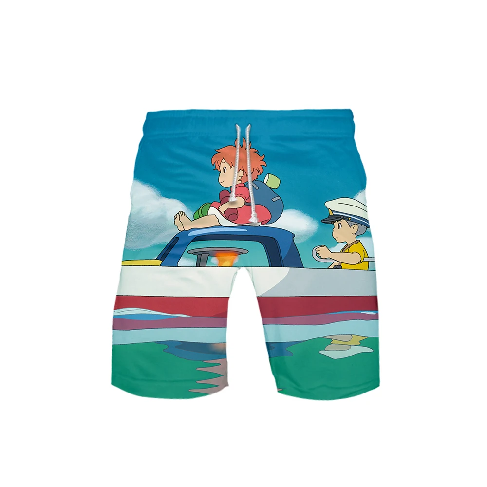 

2021 Ponyo on the new cliff 3D shorts beach pants summer new quick-drying beach swimming shorts men's hip-hop shorts beach pants