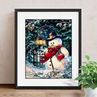 Наби-5D алмазов картина с изображением снеговика сделай сам Рождественская Алмазная вышивка квадратное льняное настенное наклейки картина Стразы с персонажами из мультфильмов