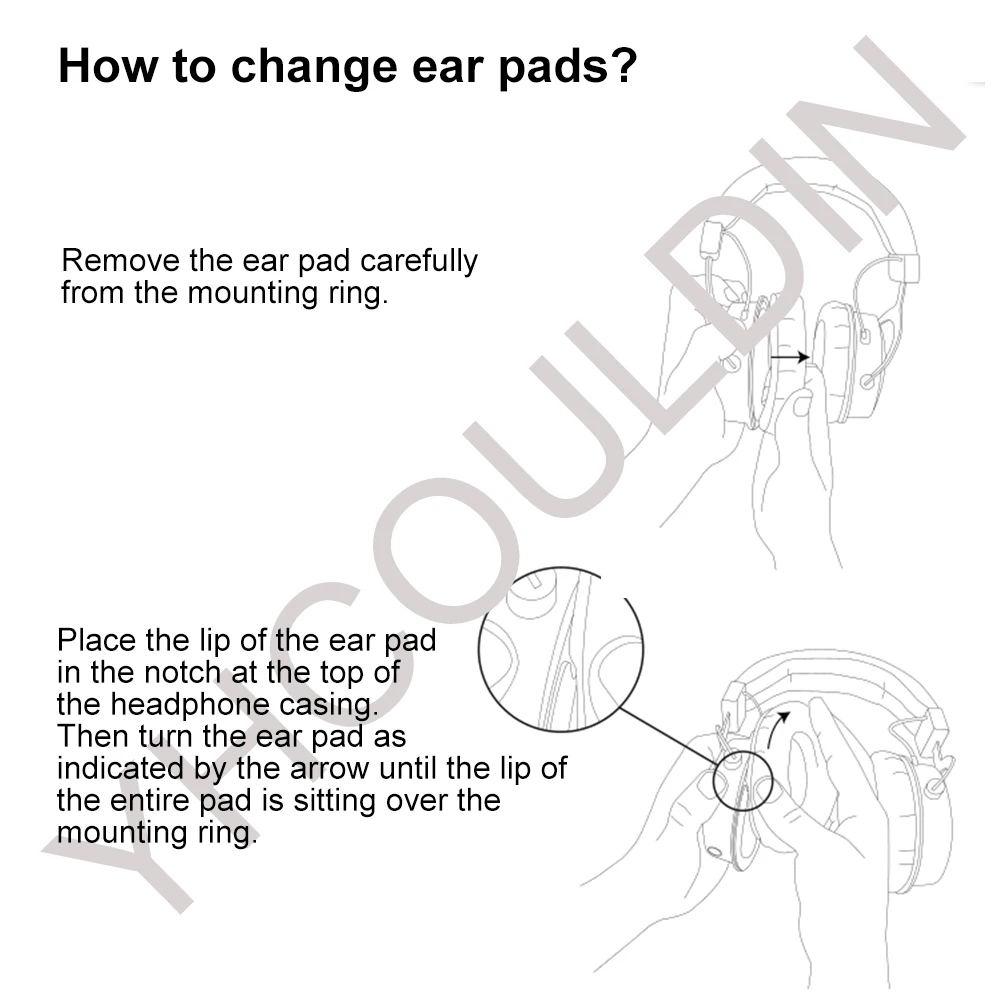 

Earpads For AKG K545 K540 Headphone Accessaries Replacement Ear Cushions Wrinkled Leather Material