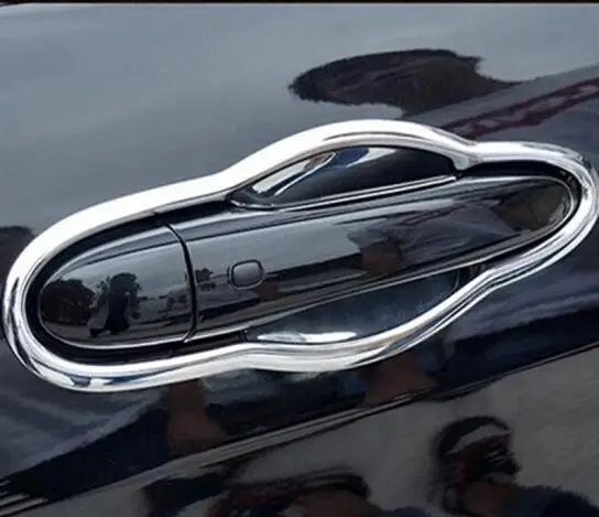 

ABS Chrome For Jeep Compass 2017 2018 Accessories Car Door protector handle Bowl panel cover trim Sticker Car Styling 8pcs