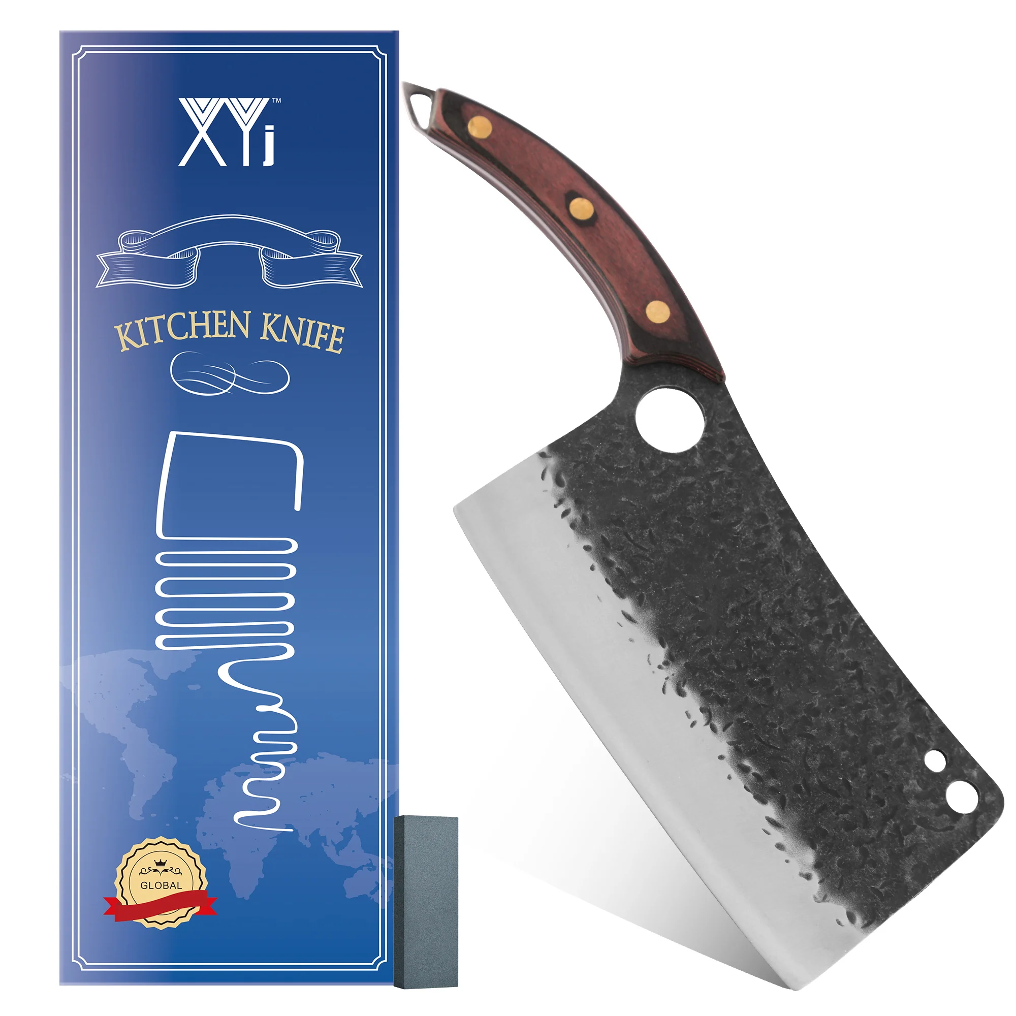 

Full Tang 7.5 Inch Butcher Knife Kitchen Cleaver Stainless Steel Wide Blade Cutting Cooking Knife Tool Chef Knives Wood Handle