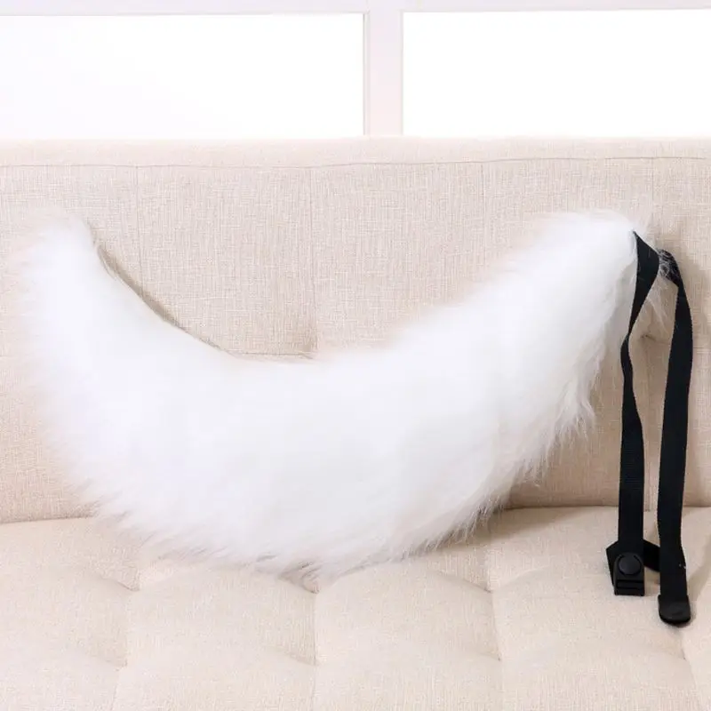 Костюм для косплея аниме взрослых и детей Пушистый Плюшевый Кот волк хвост