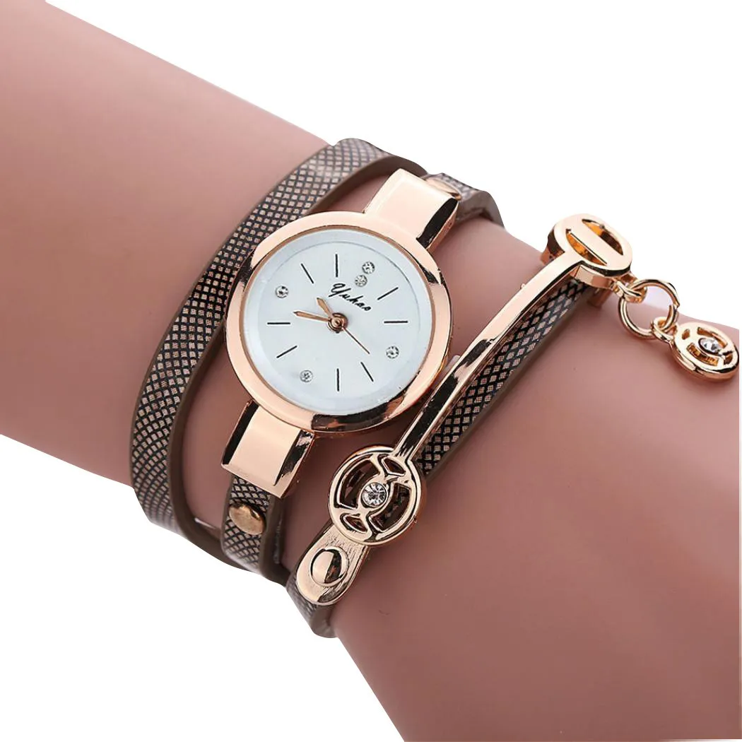

Женские часы хит продаж среди женской моды часы женские металлические из искусственной кожи с ремешком на щиколотке наручные часы Бесплатн...