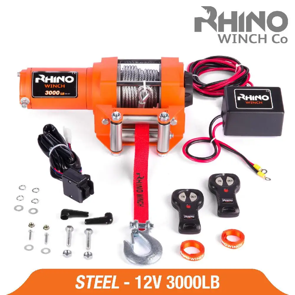 12V электрическая лебедка 3000 фунтов с тросом+ монтажная пластина+ беспроводной пульт дистанционного управления сверхмощная лебедка ATV