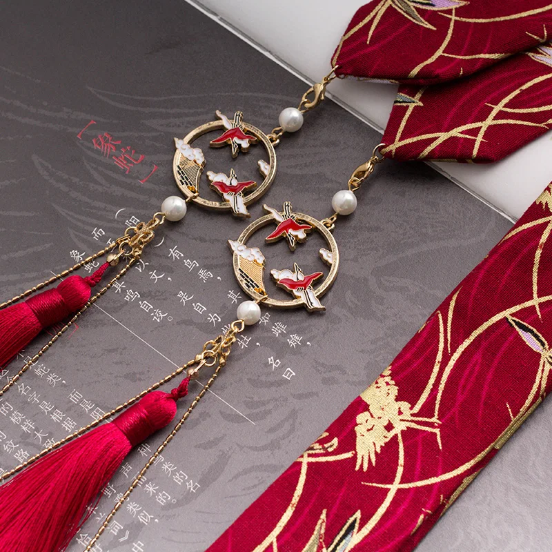 

Wan series of moss, the original Chinese wind hanfu tassel hair band ancientry headdress hanfu cos hair accessories