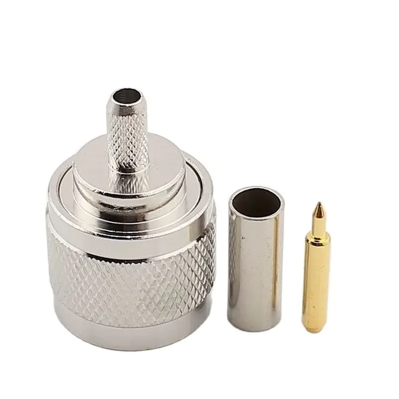 N-тип 50-3 RF коаксиальный разъем N Штекерный для RG58 RG142 RG400 LMR195 кабельный 1 шт. |