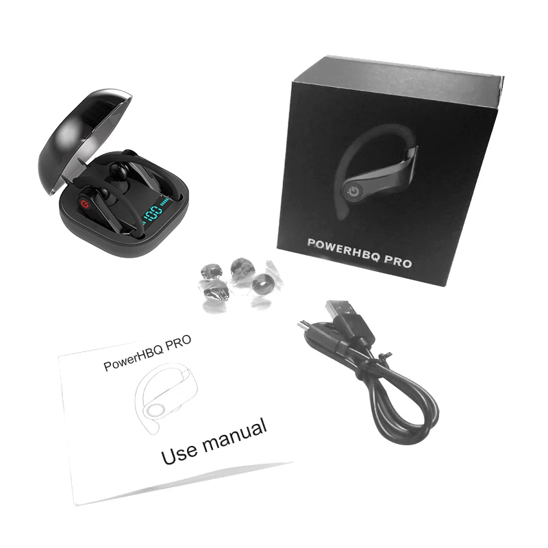 TWS 5,0 Bluetooth наушники 3D стерео беспроводные наушники для спорта powerBeats pro headphon Водонепроницаемая гарнитура с зарядным устройством