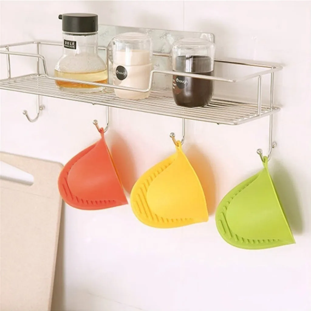 Кухонные Нескользящие перчатки из силикагеля с зажимом для теплоизоляции