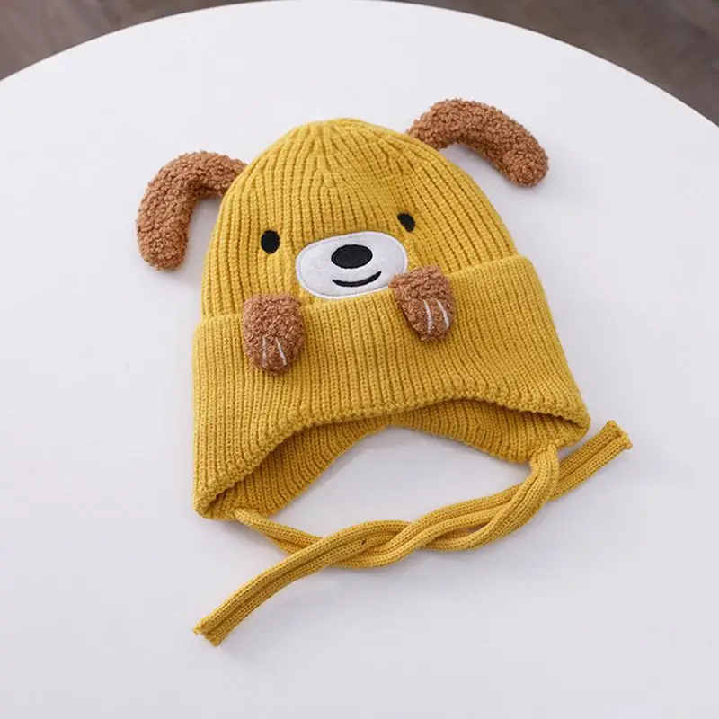 

Winter Hat 2020 Baby Knitted Hat For Newborn Baby Girl Hats for Girls Velvet Warm Winter Cap Babies Boy Caps Kids Children Hats