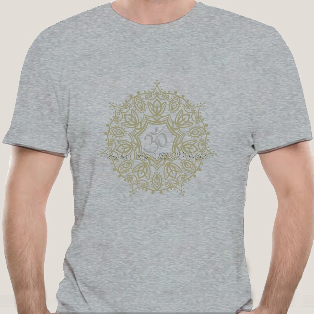 Футболка Мужская/женская с рисунком мандалы Будды йоги хлопковая смешная