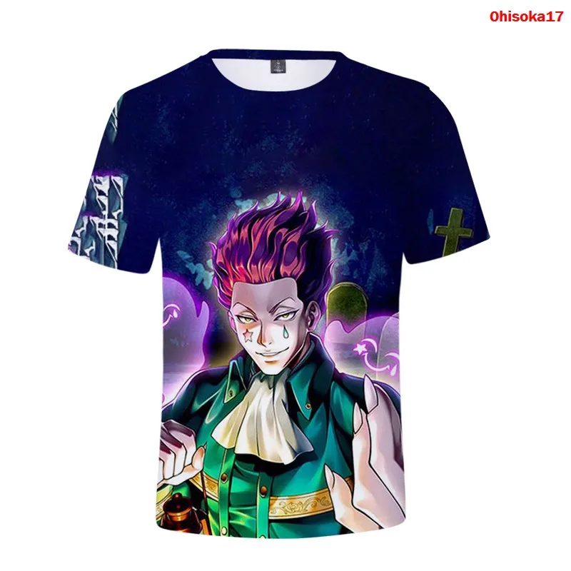 

Женская модная одежда 2020, футболка Hisoka с 3D принтом, футболка в стиле Харадзюку, хип-хоп, аниме, забавная уличная одежда, футболка Hisoka, летние т...