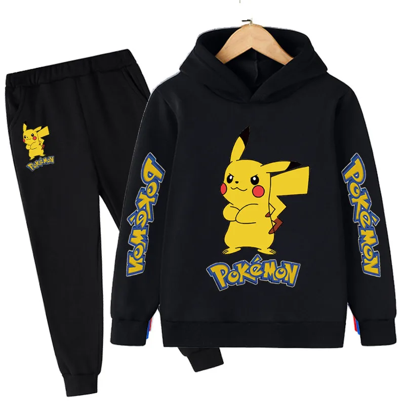 

Baby Girls Boys Clothes Set Japanese Anime Short Sleeve Pokemon Printed Body suit Tops+Pants Toddler Baby Clothes Winter 2021