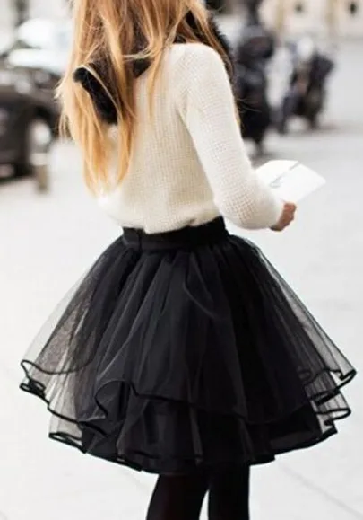 Женская сетчатая юбка-пачка с асимметричным подолом короткая юбка из тюля