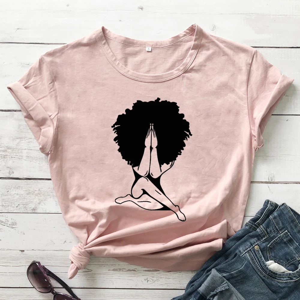Женская футболка с круглым вырезом в стиле афро | одежда