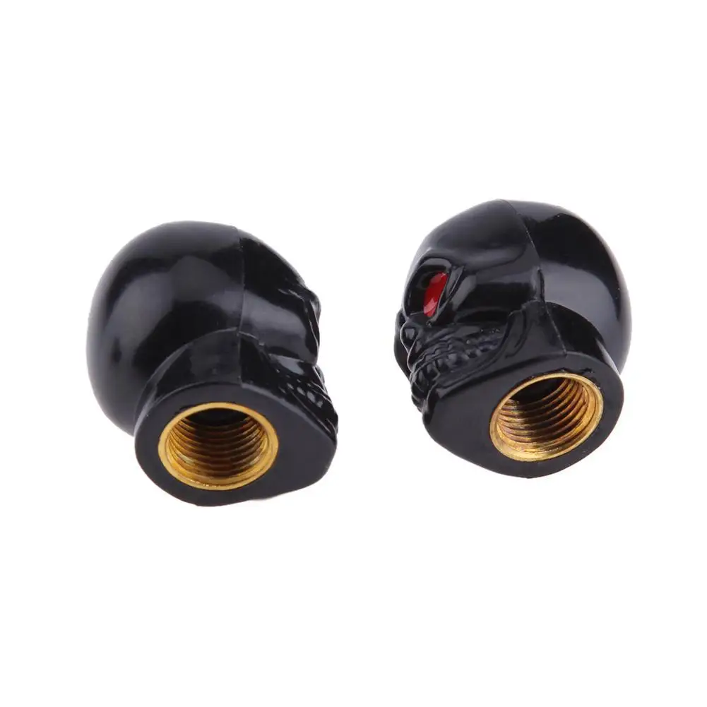 

4Pcs/Set Universal Car Wheel Tyre Tires Valve Stem Caps Skull Style Antirust Copper Core Motorcycle Bike Air Caps Dust Covers