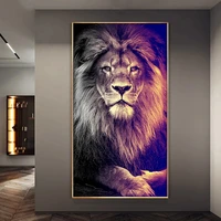 modern wild animal lion art canvas painting lion king poster and print wall art pictrue for living room home decoration no frame