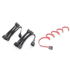 Кабель питания Molex для жесткого диска, сплиттер с 4 контактами IDE на 5 SATA 15 контактов, кабель для ПК сделай сам Sever 18AWG, черный и красный, 3 шт.