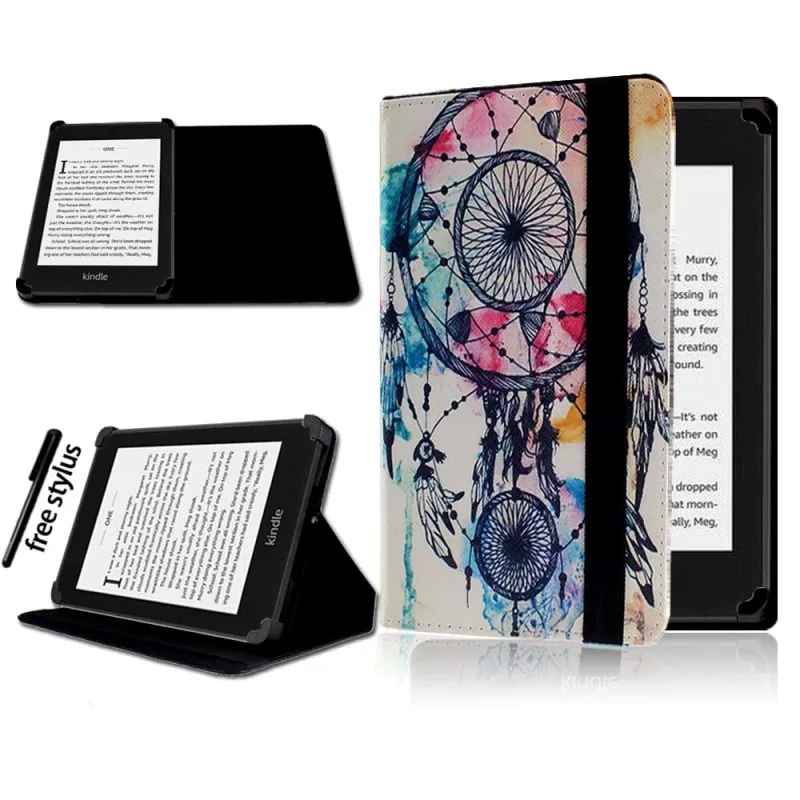 Dream Catcher KK&LL для Amazon Kindle 4/5/7/8/9 Paperwhite 1/2/3/4/Kindle Fire HD 6 дюймов 4th/5th Gen Кожаная подставка для планшета Чехол-книжка чехол - Цвет: Dream Catcher